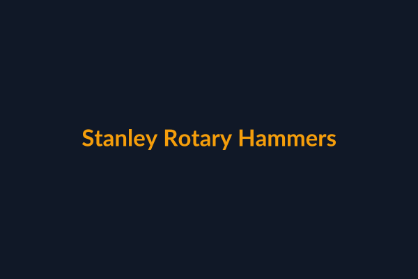 Stanley Rotary Hammers available at Raguveer Electric Talala